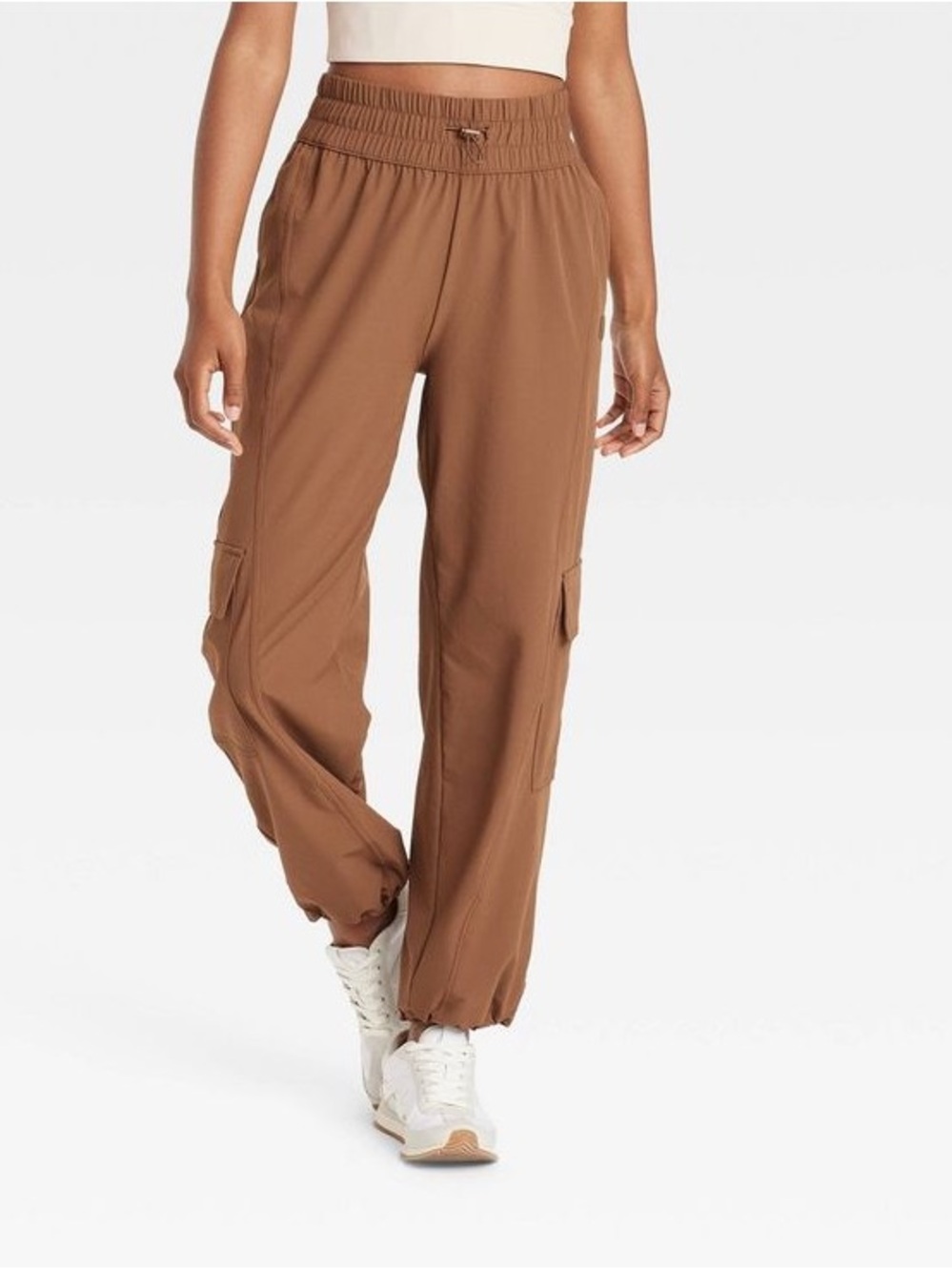 JoyLab Women's Tan Cargo Joggers size Large - Picture 1 of 4